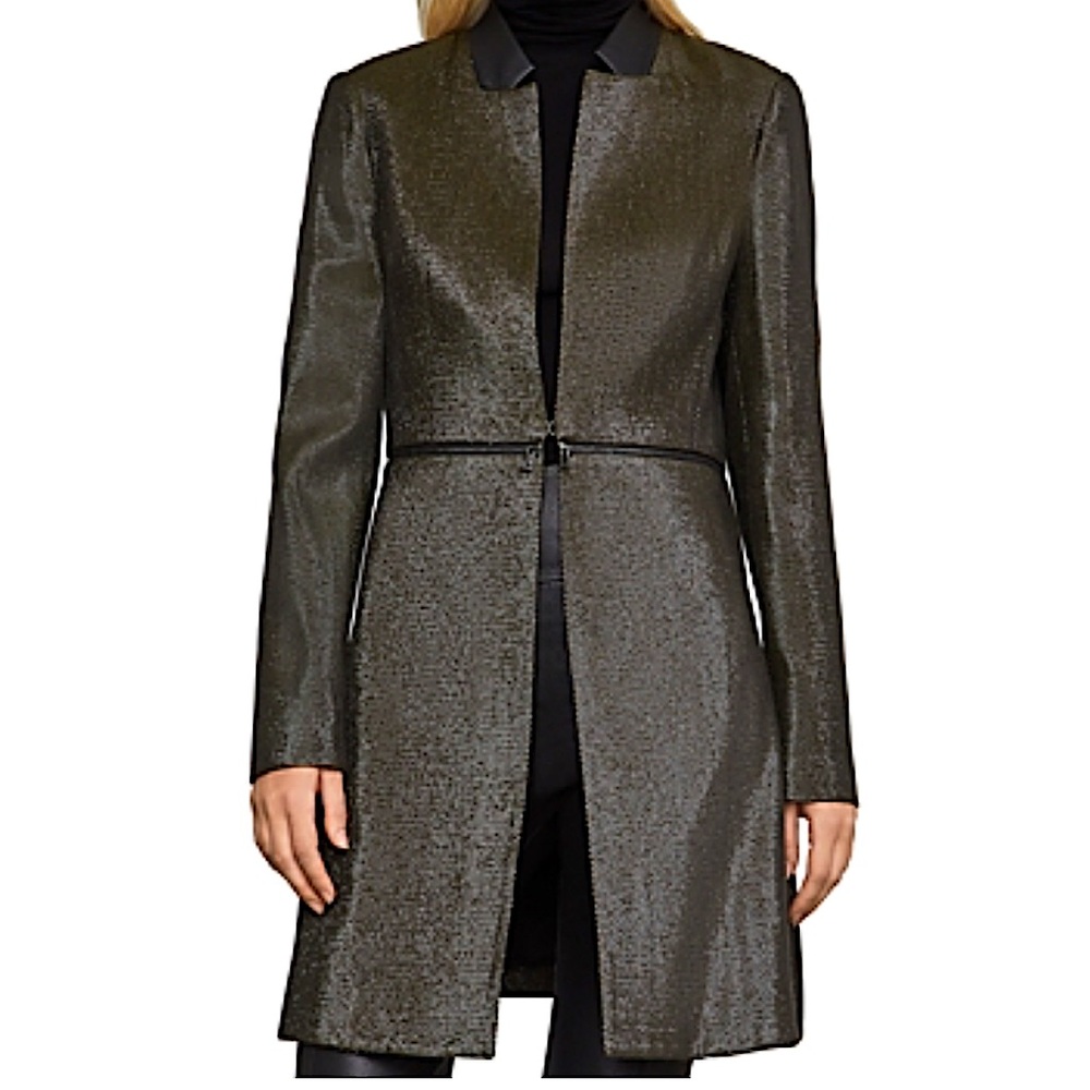 BCBGMAXAZRIA gunmetal combo jacket